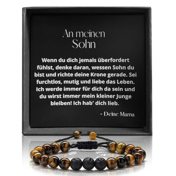 An Meine Sohn Tigerauge Armband von Mama