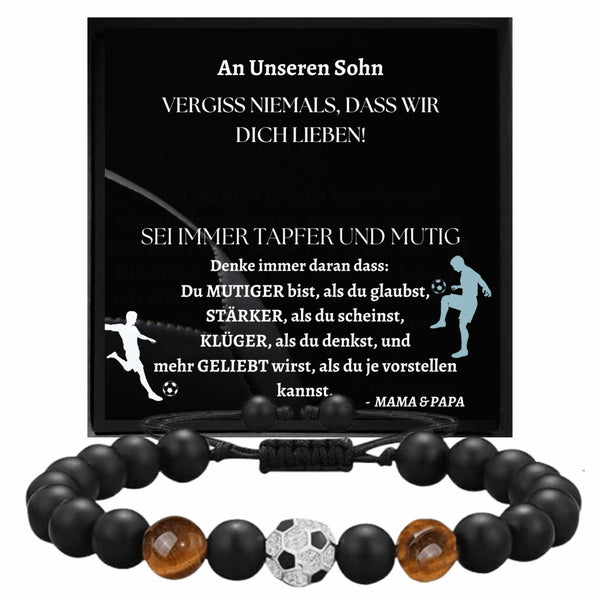 Füßball Armband für Sohn von Mama und Papa