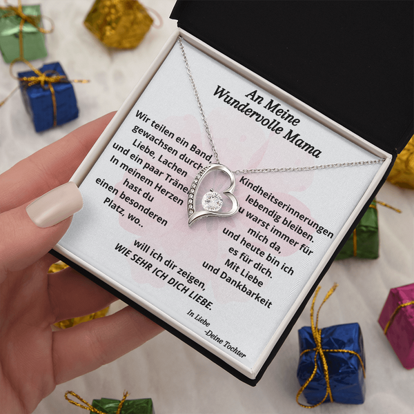 Herz Kette für Mama – Geschenk von Tochter, Muttertagsgeschenk